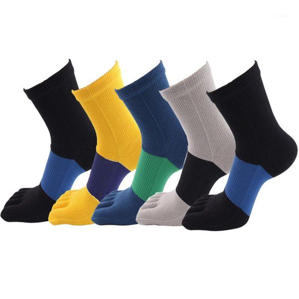 men's socks mid calf five finger men's cotton running pressure breathable toe1, Black
men's socks mid calf five finger men's cotton running pressure breathable toe1, Black