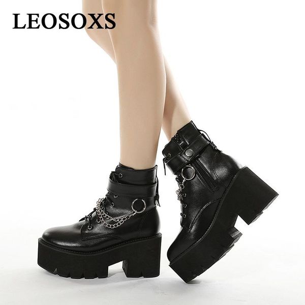 boots women woman chain thick heels ladies ankle shoes female brand motorcycle girls platform pu leather, Black
boots women woman chain thick heels ladies ankle shoes female brand motorcycle girls platform pu leather, Black