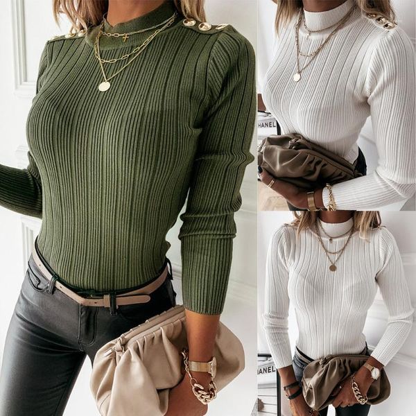women's polos 2021 fashion plain turtleneck casual sweater a tight, slimming with long sleeves computer knit blue and white1, White
women's polos 2021 fashion plain turtleneck casual sweater a tight, slimming with long sleeves computer knit blue and white1, White
