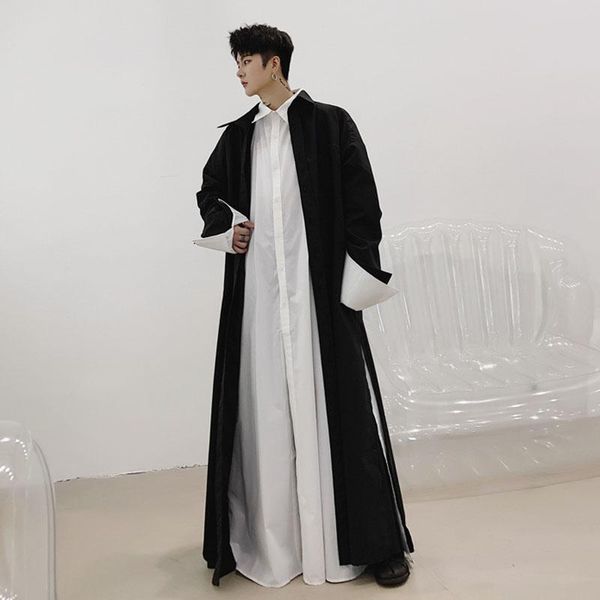 men long sleeve loose shirt robe cardigan coat male japan streetwear gothic long style casual shirts jacket stage clothing, White;black
men long sleeve loose shirt robe cardigan coat male japan streetwear gothic long style casual shirts jacket stage clothing, White;black
