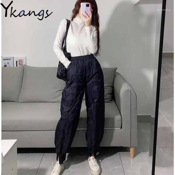high waist thickened diamond lattice lantern trousers women's down cotton trousers warm casual winter streetwear cotton pants1, Black;white
high waist thickened diamond lattice lantern trousers women's down cotton trousers warm casual winter streetwear cotton pants1, Black;white