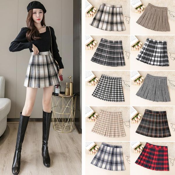 skirts korean plus size plaid skirt women fashion slim high waist pleated woman loose winter mini female 2021, Black
skirts korean plus size plaid skirt women fashion slim high waist pleated woman loose winter mini female 2021, Black