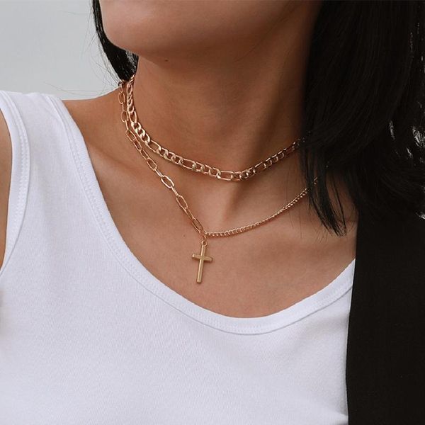 2pcs/set vintage cross pendant necklace tiny chain choker necklace valentine's day colar collier femme 2021 charm jewelry, Silver
2pcs/set vintage cross pendant necklace tiny chain choker necklace valentine's day colar collier femme 2021 charm jewelry, Silver