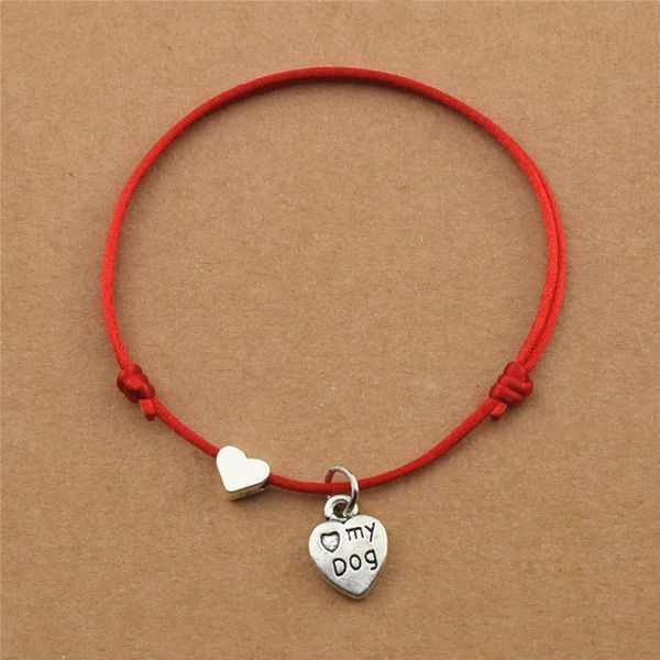 simple new casual dog's paw love my dog heart charm bracelets adjustable red black rope cord bangles dogs lover jewelry gifts, Golden;silver
simple new casual dog's paw love my dog heart charm bracelets adjustable red black rope cord bangles dogs lover jewelry gifts, Golden;silver