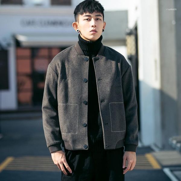 2021 new men autumn winter wool blends overcoat suit patchwork fashion jacket male casual korea style thick clothing d16711, Black
2021 new men autumn winter wool blends overcoat suit patchwork fashion jacket male casual korea style thick clothing d16711, Black