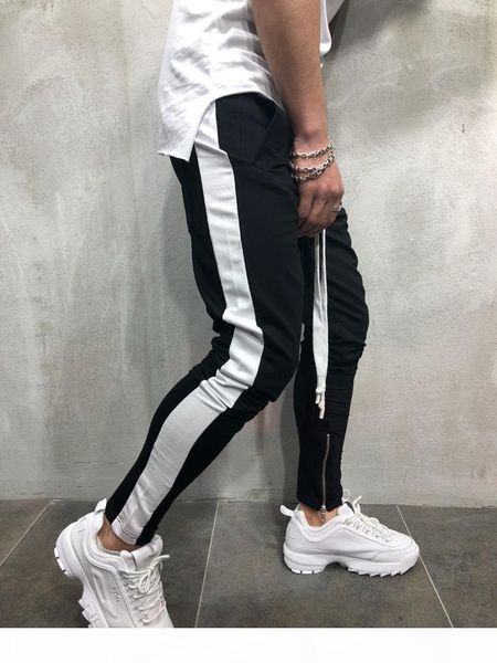 men's contrast pants fashion men side stripe drawstring hip hop trackpants male streetwear skinny jogger sweatpants, Black
men's contrast pants fashion men side stripe drawstring hip hop trackpants male streetwear skinny jogger sweatpants, Black
