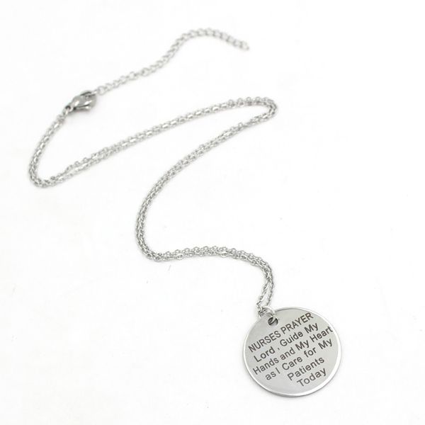 new arrival nurse jewelry stainless steel chain necklaces nurses prayer lord pendant necklace for women men nurse gifts, Silver
new arrival nurse jewelry stainless steel chain necklaces nurses prayer lord pendant necklace for women men nurse gifts, Silver