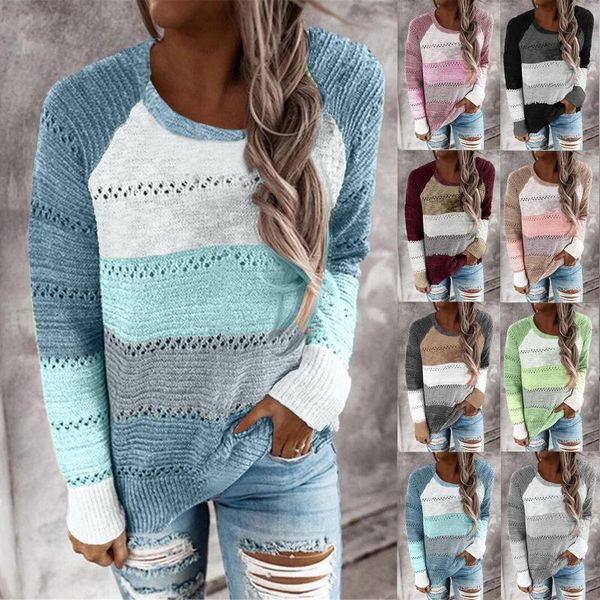 women's sweaters fashion women sweater autumn casual patchwork o-neck long sleeves winter striped elegant knitted pullover jumpers, White;black
women's sweaters fashion women sweater autumn casual patchwork o-neck long sleeves winter striped elegant knitted pullover jumpers, White;black