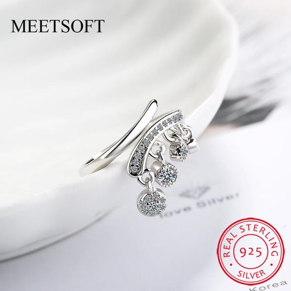 925 sterling silver opening ring for women simple adjustable circle crystal tassel jewelry gift, Golden;silver
925 sterling silver opening ring for women simple adjustable circle crystal tassel jewelry gift, Golden;silver