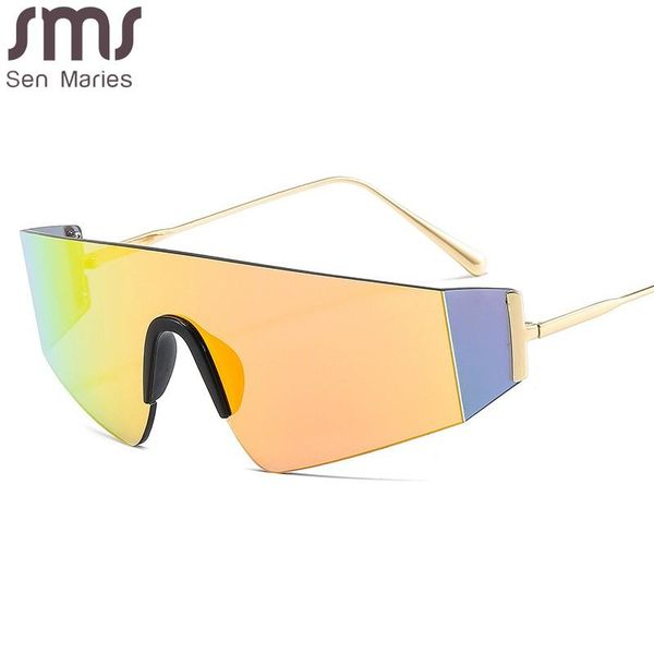 sunglasses one piece rimless women men square sun glasses oversized retro eyeglasses designer eyewear uv400, White;black
sunglasses one piece rimless women men square sun glasses oversized retro eyeglasses designer eyewear uv400, White;black