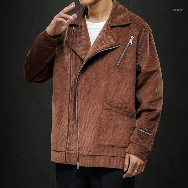 autumn winter new men's corduroy jacket zipper fashion lapel embroidery jackets large size m-6xl men cotton wild casual coat1, Black;brown
autumn winter new men's corduroy jacket zipper fashion lapel embroidery jackets large size m-6xl men cotton wild casual coat1, Black;brown
