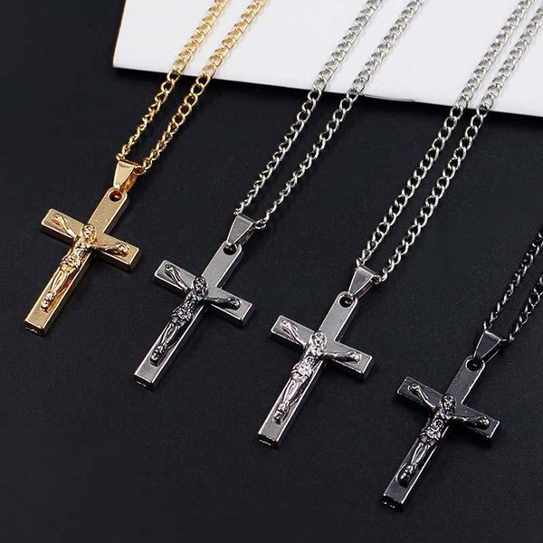 chains men chain christian jewelry gifts vintage cross crucifix jesus piece stainless steel pendant necklaces, Silver
chains men chain christian jewelry gifts vintage cross crucifix jesus piece stainless steel pendant necklaces, Silver