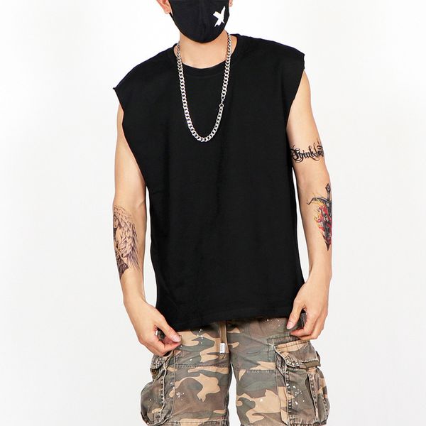 summer new hip hop brand solid color casual versatile men's round neck short sleeve cotton vest sleeveless t-shirt fashion, White;black
summer new hip hop brand solid color casual versatile men's round neck short sleeve cotton vest sleeveless t-shirt fashion, White;black