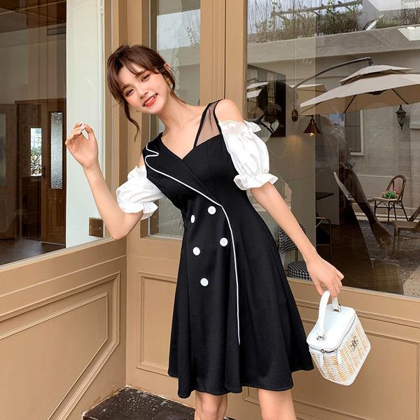vogue off shoulder blazer dress women patch work irregular collar double breasted slim party dresses vogue streetwear 20201, Black;gray
vogue off shoulder blazer dress women patch work irregular collar double breasted slim party dresses vogue streetwear 20201, Black;gray