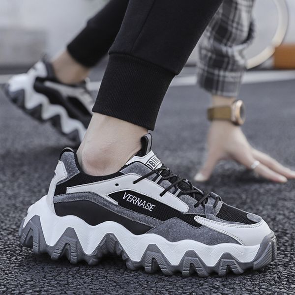 2020 new spring and autumn thick sole trend versatile sports men's ins old dad leisure high tide shoes c1212, Black;white
2020 new spring and autumn thick sole trend versatile sports men's ins old dad leisure high tide shoes c1212, Black;white