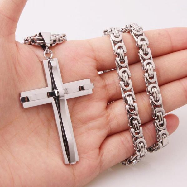 selling stainless steel cross necklaces crucifix pendant necklace for men vintage stainless steel men byzantine chain1, Silver
selling stainless steel cross necklaces crucifix pendant necklace for men vintage stainless steel men byzantine chain1, Silver