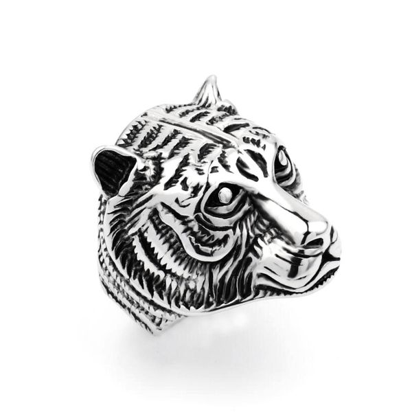 personality tiger head men's stainless steel ring titanium alloy animal ring, Golden;silver
personality tiger head men's stainless steel ring titanium alloy animal ring, Golden;silver