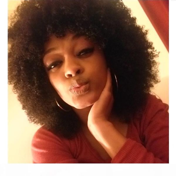 new fashion short kinky curly wig simulation human hair short kinky curly wig in large stock, Black
new fashion short kinky curly wig simulation human hair short kinky curly wig in large stock, Black