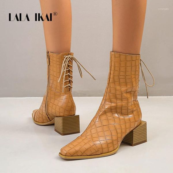 lala ikai boots women 2020 autumn winter square high heels boots female pu leather pointed toe lace-up ankle xwc10267-41, Black
lala ikai boots women 2020 autumn winter square high heels boots female pu leather pointed toe lace-up ankle xwc10267-41, Black
