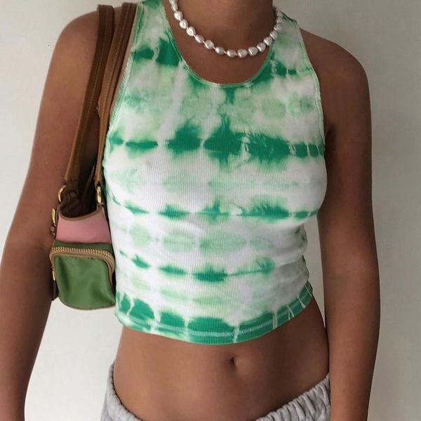 summer printing crop women sleeveless slim basic o neck tee casual tie dyeing club vest tanks pink green, White
summer printing crop women sleeveless slim basic o neck tee casual tie dyeing club vest tanks pink green, White