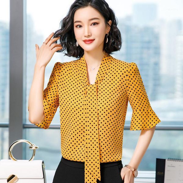 2020 new arrival women casual long sleeves blouses spring summer chiffon polka dots shirt1, White
2020 new arrival women casual long sleeves blouses spring summer chiffon polka dots shirt1, White