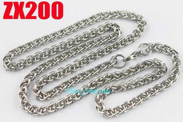 stainless steel necklace 4.3mm hyperbolic chain foxtail chains male woman's fashion jewelry 20pcs zx2001, Silver
stainless steel necklace 4.3mm hyperbolic chain foxtail chains male woman's fashion jewelry 20pcs zx2001, Silver