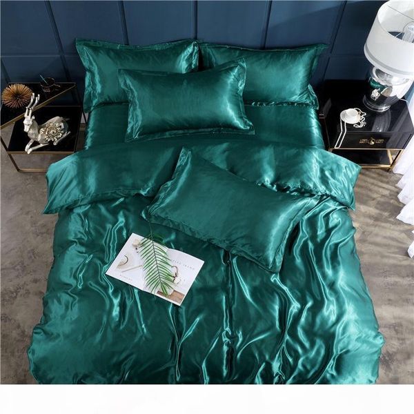 35 satin silk bedding set king size grey green duvet cover pillowcase solid color sets plat sheet bedclothes
35 satin silk bedding set king size grey green duvet cover pillowcase solid color sets plat sheet bedclothes