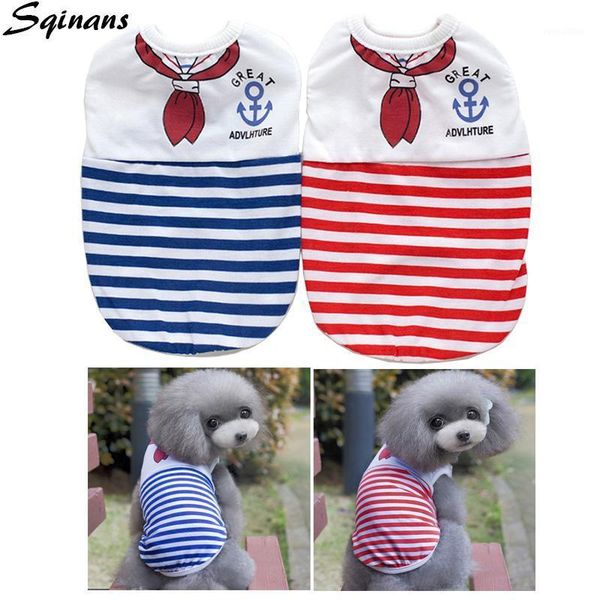 sqinans xs-xl sailor striped dog vest puppy t-shirt summer dog clothes soft cotton pet vest for small dogs/cats teddy chihuahua1
sqinans xs-xl sailor striped dog vest puppy t-shirt summer dog clothes soft cotton pet vest for small dogs/cats teddy chihuahua1