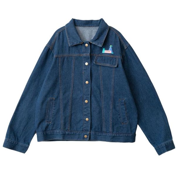preppy style puppy embroidered denim jacket autumn new women's loose lapel long-sleeved jacket spring warm, Black;brown
preppy style puppy embroidered denim jacket autumn new women's loose lapel long-sleeved jacket spring warm, Black;brown