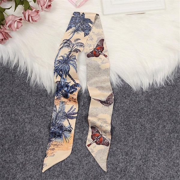 scarves luxury design skinny scarf floral print women silk small handle bag ribbons female head & wraps for ladies, Blue;gray
scarves luxury design skinny scarf floral print women silk small handle bag ribbons female head & wraps for ladies, Blue;gray