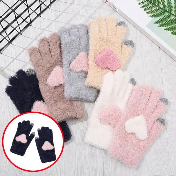 winter korean fashion women keep warm cashmere cute love knitted knitted gloves for riding warmth thickened full finger gloves, Blue;gray
winter korean fashion women keep warm cashmere cute love knitted knitted gloves for riding warmth thickened full finger gloves, Blue;gray