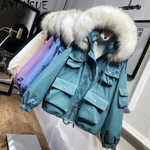 ayunsue female winter parkas women's down jacket 2020 real raccoon dog fur collar korean coat female oversized duck down jackets1, Black
ayunsue female winter parkas women's down jacket 2020 real raccoon dog fur collar korean coat female oversized duck down jackets1, Black