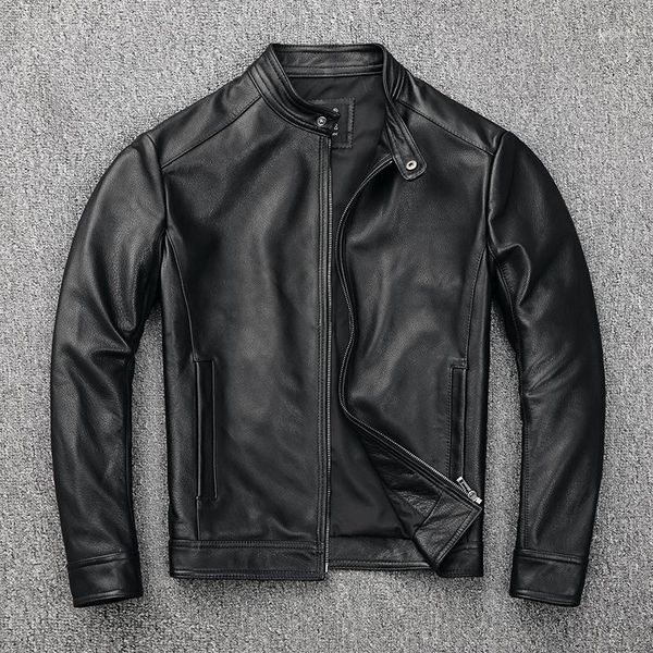 new men's black pilot jacket casual vintage genuine cowskin stand collar slim fit jackets european american autumn winter coats1
new men's black pilot jacket casual vintage genuine cowskin stand collar slim fit jackets european american autumn winter coats1
