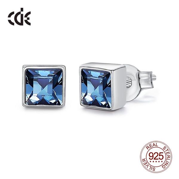 stud cde 925 sterling silver earrings with square blue crystal from for women brincos para as mulheres gifts, Golden;silver
stud cde 925 sterling silver earrings with square blue crystal from for women brincos para as mulheres gifts, Golden;silver