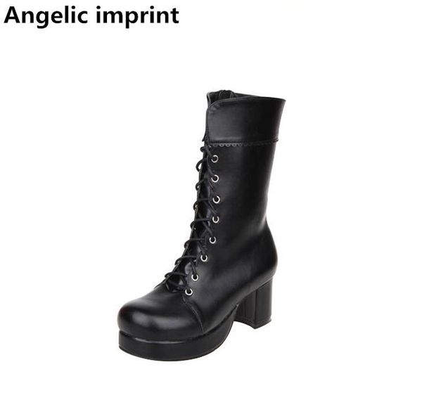 angelic imprint mori girl women punk motorcycle boots lady lolita boots woman high heels pumps platform shoes lacework 33-47, Black
angelic imprint mori girl women punk motorcycle boots lady lolita boots woman high heels pumps platform shoes lacework 33-47, Black