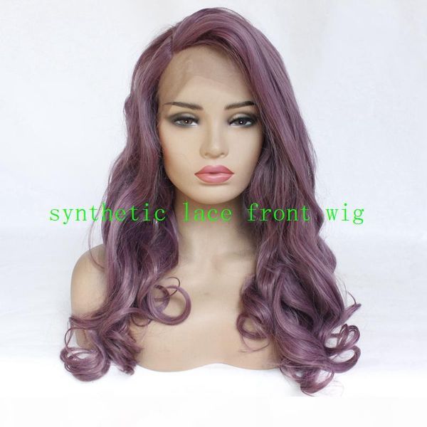 in stock fashion girl women short purple glueless high temperature fiber long wavy synthetic lace front wig, Black
in stock fashion girl women short purple glueless high temperature fiber long wavy synthetic lace front wig, Black