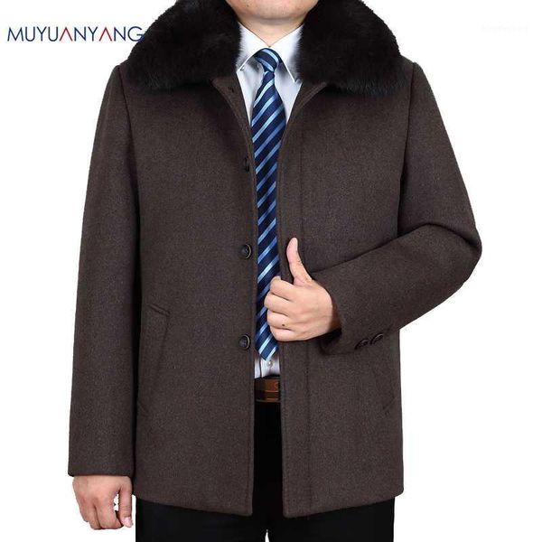 mu yuan yang 2017 winter wool overcoat single breasted men's woolen jackets middle-aged thicken wool & blends clothing 3xl 4xl1, Black
mu yuan yang 2017 winter wool overcoat single breasted men's woolen jackets middle-aged thicken wool & blends clothing 3xl 4xl1, Black