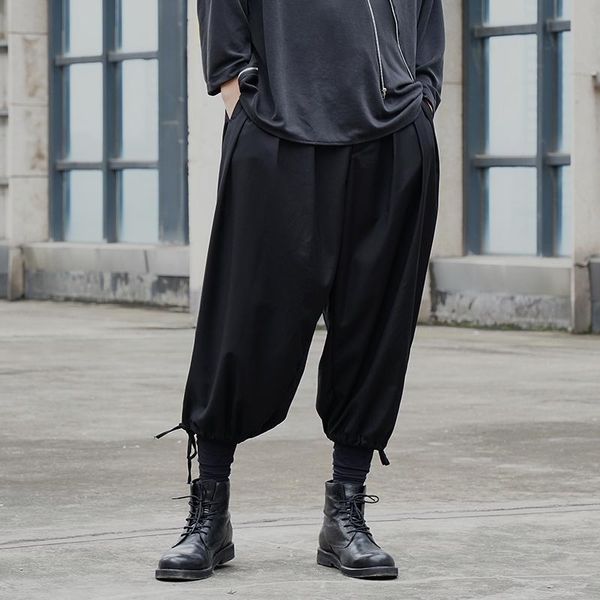 men's nine minute pants spring/summer new yamamoto fashion trend loose men lantern shape pants casual small feet, Black
men's nine minute pants spring/summer new yamamoto fashion trend loose men lantern shape pants casual small feet, Black