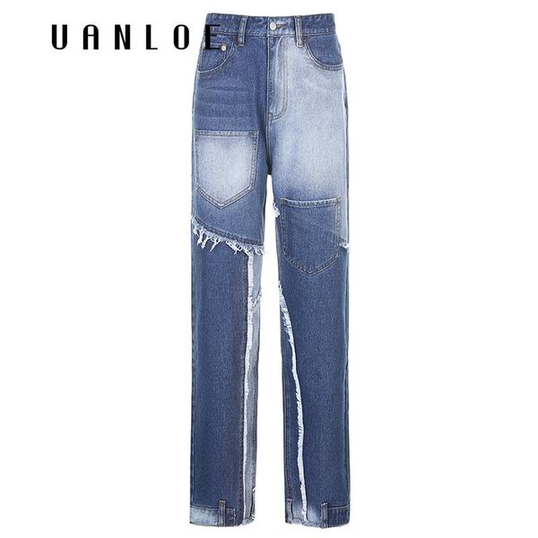 uanloepockets patchwork streetwear denims pants women high waisted jeans buttons straight pants fashion ladies jean autumn, Blue
uanloepockets patchwork streetwear denims pants women high waisted jeans buttons straight pants fashion ladies jean autumn, Blue