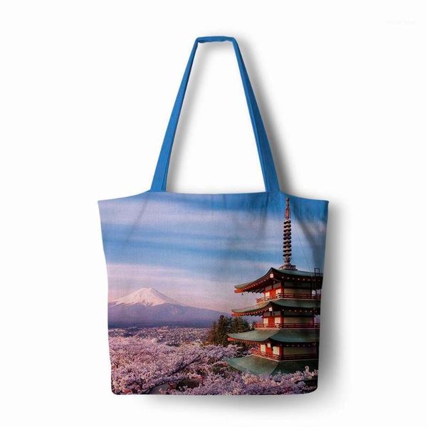 storage bags mount fuji painting handbag linen polyester women shopping tote home with casual traveling beach bag1
storage bags mount fuji painting handbag linen polyester women shopping tote home with casual traveling beach bag1