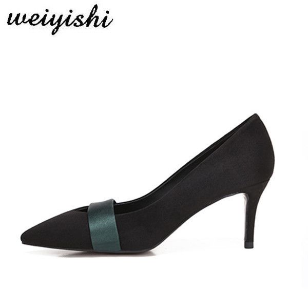 weiyishi lady's shoes thin heel lady office cow suede pointed toe women's pumps high lj200928, Black
weiyishi lady's shoes thin heel lady office cow suede pointed toe women's pumps high lj200928, Black