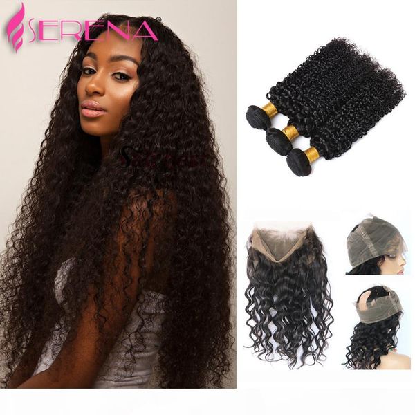 360 lace frontal with bundle kinky curly with closure wet and wavy lace frontal closure peruvian hair with 360 closure curly hair bundles, Black;brown
360 lace frontal with bundle kinky curly with closure wet and wavy lace frontal closure peruvian hair with 360 closure curly hair bundles, Black;brown