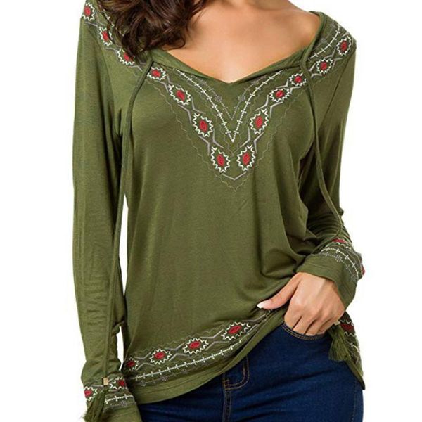 women's blouses & shirts plus size fashion embroidered blouse lace up loose v-neck casual autumn ladies female women long sleeve blusa, White
women's blouses & shirts plus size fashion embroidered blouse lace up loose v-neck casual autumn ladies female women long sleeve blusa, White