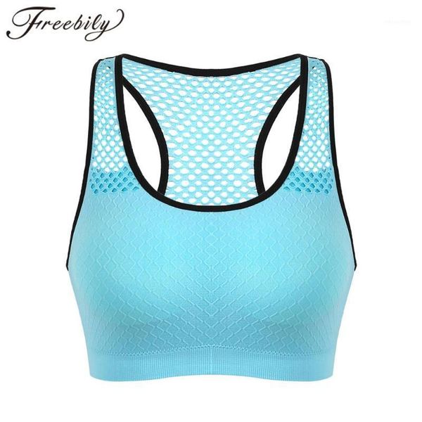 womens sports bra push up breathable netted u neck racer back removable pads bra vest running gym yoga seamless underwear1, White;black
womens sports bra push up breathable netted u neck racer back removable pads bra vest running gym yoga seamless underwear1, White;black