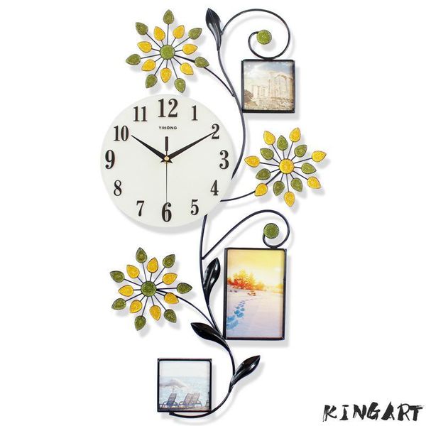 wall clocks big clock with creative po frame iron art hanging watch decorative modern design metal home decor 969388
wall clocks big clock with creative po frame iron art hanging watch decorative modern design metal home decor 969388