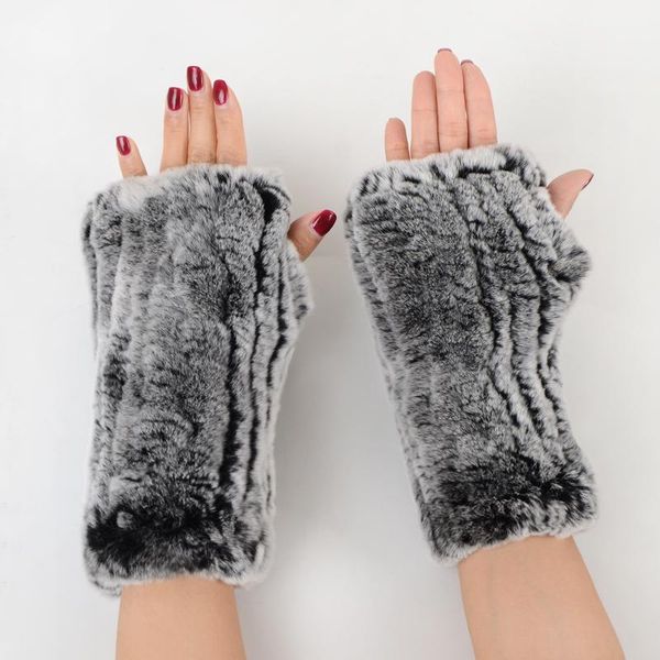 five fingers gloves 2021 fashion girl natural real rex fur good elastic knitted mittens lady, Blue;gray
five fingers gloves 2021 fashion girl natural real rex fur good elastic knitted mittens lady, Blue;gray