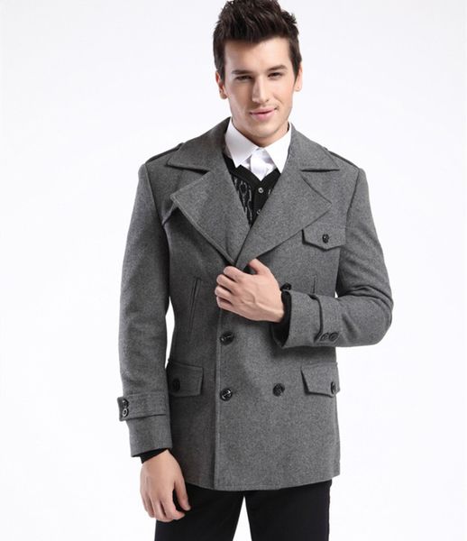 men's wool & blends mens winter coats casual coat men thick double breasted overcoat soft warm outwear casaco masculino gray cloths 292, Black
men's wool & blends mens winter coats casual coat men thick double breasted overcoat soft warm outwear casaco masculino gray cloths 292, Black
