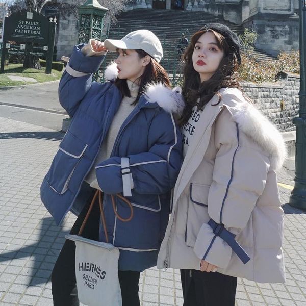 down women's short 2020 new winter coat korean loose thickened student small cotton padded jacket, Black
down women's short 2020 new winter coat korean loose thickened student small cotton padded jacket, Black