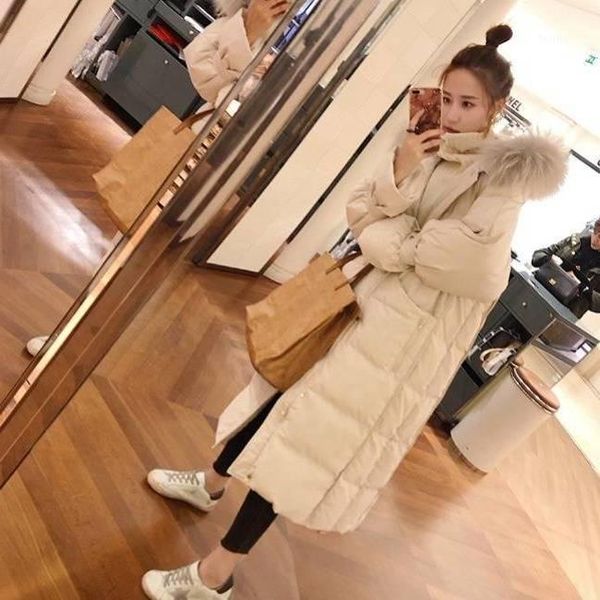 berly boutique korean version of down cotton women's long section thick large fur collar over the knee coat coat female1, Black
berly boutique korean version of down cotton women's long section thick large fur collar over the knee coat coat female1, Black