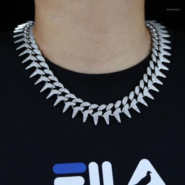 2021 hip hop rock punk spiked choker necklace with clear bling 5a cubic zirconia paved for men boy charm party gift jewelry1, Golden;silver
2021 hip hop rock punk spiked choker necklace with clear bling 5a cubic zirconia paved for men boy charm party gift jewelry1, Golden;silver